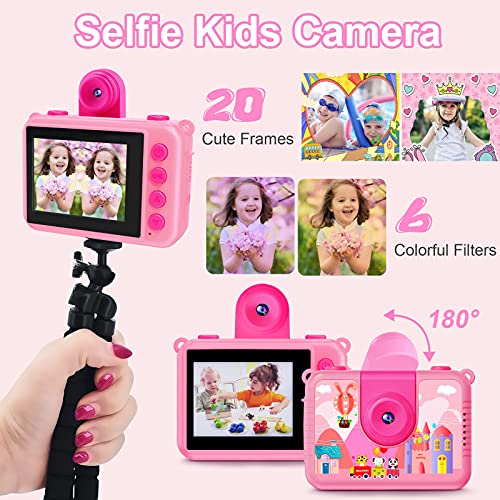 GKTZ - Cámara de Fotos Infantil Impermeable con vídeo de acción submarina para niños, cámara Selfie Digital con Juegos de 3 a 10 años, niñas, niños, Regalo, Juguete con Pantalla de 2 Pulgadas