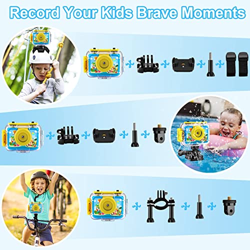 GKTZ - Cámara de Fotos Infantil Impermeable con vídeo de acción submarina para niños, cámara Selfie Digital con Juegos de 3 a 10 años, niñas, niños, Regalo, con Pantalla de 2 Pulgadas