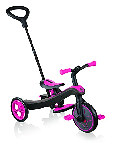 GLOBBER Triciclo y draisía Todo en uno, Trike Explorer 4 en 1, Rosa