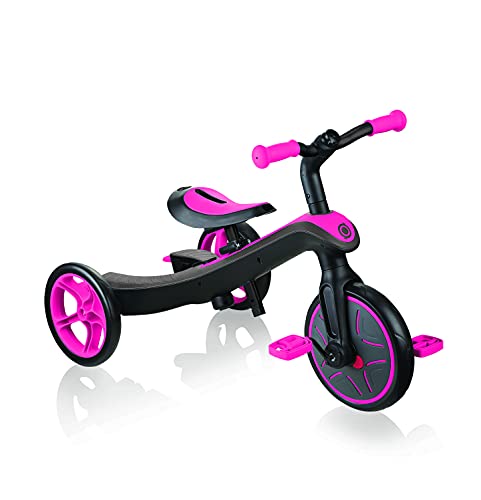 GLOBBER Triciclo y draisía Todo en uno, Trike Explorer 4 en 1, Rosa