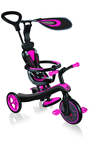 GLOBBER Triciclo y draisía Todo en uno, Trike Explorer 4 en 1, Rosa