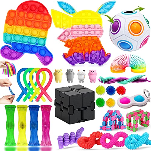 GNGDSK Fidget Toy, Fidget Toy Pack, 31 Pack Fidget Toys con Simple para Antiestres Niños, Fityet Toy Set Juguetes Anti Stress con Popit Fidget Toys, Regalos para Niños, Antiestres Adultos