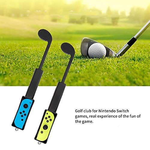 Golf Club compatible con Nintendo Switch Club Agarra a mano Accesorios de juego Negro 1pair robusto y larga vida