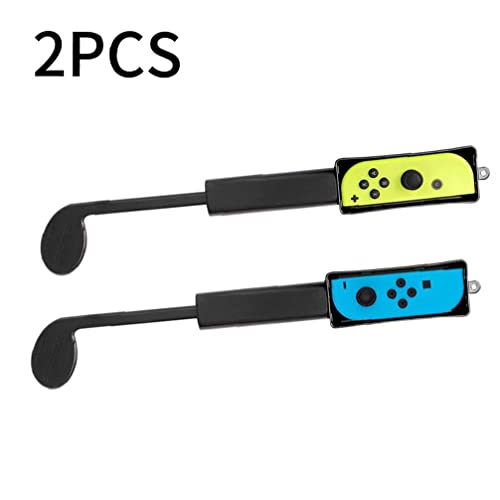 Golf Club compatible con Nintendo Switch Club Agarra a mano Accesorios de juego Negro 1pair robusto y larga vida