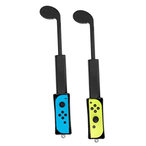 Golf Club compatible con Nintendo Switch Club Agarra a mano Accesorios de juego Negro 1pair robusto y larga vida