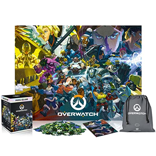 Good Loot Overwatch: Heroes Collage | Puzzle 1500 Piezas | Incluye póster y Bolsa | 85 x 58 | Videojuego | Rompecabezas para Adultos y Adolescentes | para Navidad y Regalos | Decoración