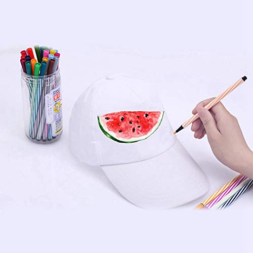 Gorras de Béisbol para Niños, Joyibay 10PCS Sombrero de Béisbol Blanco Creativos Arte Pintura Sombreros Gorras Casual Playa Sol Visor Sombreros para Deportes al Aire Libre