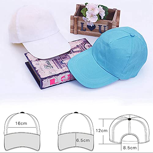 Gorras de Béisbol para Niños, Joyibay 10PCS Sombrero de Béisbol Blanco Creativos Arte Pintura Sombreros Gorras Casual Playa Sol Visor Sombreros para Deportes al Aire Libre