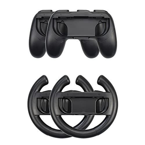 Greatangle-UK Controlador Grip Joystick Cover Volante Carcasa Protectora para Nintend para Switch ABS Joypad Holder Game Pad Holder Negro