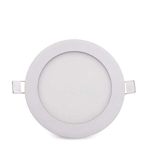 Greenice | Placa de LEDs Circular 120Mm 6W 400Lm 30.000H | Lámpara LED | Downlight LED | Panel LED Techo | Oficina, Fábrica, Pasillos, Baños | Blanco Frío