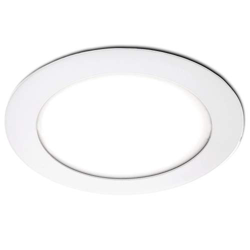 Greenice | Placa de LEDs Circular 120Mm 6W 400Lm 30.000H | Lámpara LED | Downlight LED | Panel LED Techo | Oficina, Fábrica, Pasillos, Baños | Blanco Frío