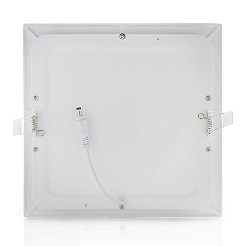 Greenice | Placa de LEDs Cuadrada 225Mm 18W 1350Lm 30.000H | Lámpara LED | Downlight LED | Panel LED Techo | Oficina, Fábrica, Pasillos, Baños | Blanco Frío