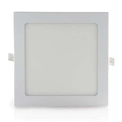 Greenice | Placa de LEDs Cuadrada 225Mm 18W 1350Lm 30.000H | Lámpara LED | Downlight LED | Panel LED Techo | Oficina, Fábrica, Pasillos, Baños | Blanco Frío