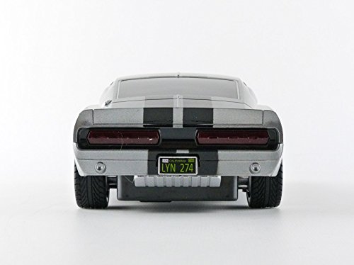 Greenlight-Vehículo Teledirigido 1967 Mustang Eleanor 1:18, Color Gris métal/Noir (91001)