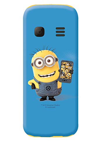 Gru: Mi Villano Favorito GSM20DES Despicable Me GRU, Minions-Teléfono Móvil con Bluetooth, cámara, Doble SIM, Radio, Auriculares (Lexibook, Color Azul/Amarillo