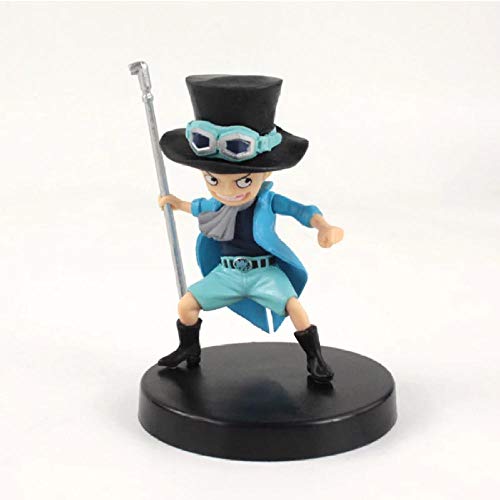 GSDGSD 3 Piezas Anime una Pieza Tres Hermanos Luffy Sabo Ace Childhood Ver. Figura de acción de PVC Modelo de Juguete