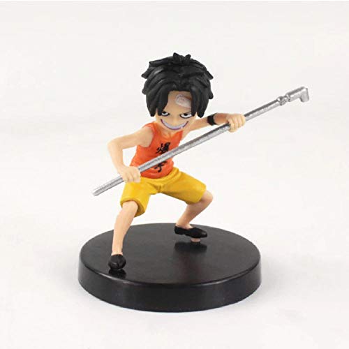 GSDGSD 3 Piezas Anime una Pieza Tres Hermanos Luffy Sabo Ace Childhood Ver. Figura de acción de PVC Modelo de Juguete