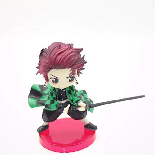 GSDGSD 3 Piezas Demon Slayer Figura Nezuko Tanjirou Rengoku Kyoujurou Q Ver. Figura de acción Anime Kimetsu no Yaiba Figurine Modelo de Juguete 6-8cm