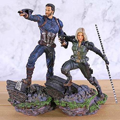 GSDGSD Captian America/Black Widow Avengers Infinity War PVC Estatua Figura de colección Modelo de Juguete