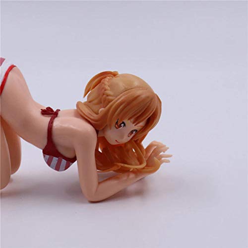 GSDGSD Sword Art Online Sao Yuuki Asuna Traje de baño Lying Ver. Anime Girl PVC Figura de colección Modelo de Juguete Soporte para teléfono