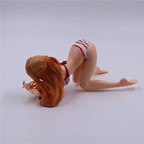 GSDGSD Sword Art Online Sao Yuuki Asuna Traje de baño Lying Ver. Anime Girl PVC Figura de colección Modelo de Juguete Soporte para teléfono