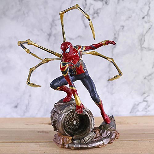 GSDGSD Vengadores Infinity War Iron Spider Man Estatua Anime Spiderman PVC Figura de acción muñeca Modelo Coleccionable