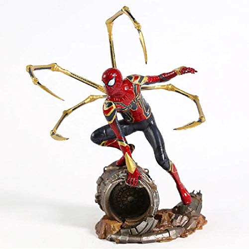 GSDGSD Vengadores Infinity War Iron Spider Man Estatua Anime Spiderman PVC Figura de acción muñeca Modelo Coleccionable