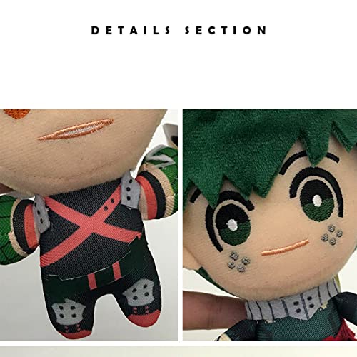 GSJDD 3pcs Anime Plushie My Hero Academia, Izuku Todoroki Katsuki Plush Doll Colgante de Juguete, My Hero Academia Peluches de Peluche, Llavero Decoración Regalos para Navidad Cumpleaños-A