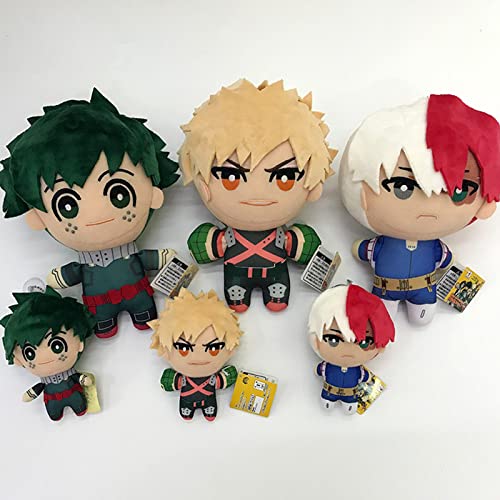 GSJDD 3pcs Anime Plushie My Hero Academia, Izuku Todoroki Katsuki Plush Doll Colgante de Juguete, My Hero Academia Peluches de Peluche, Llavero Decoración Regalos para Navidad Cumpleaños-A