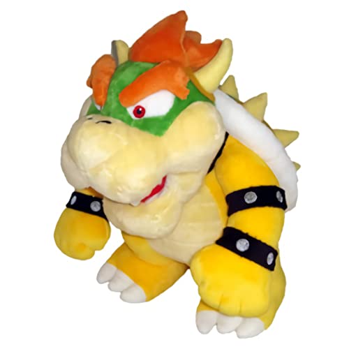 Gtrjin Super Mario Bros Bowser King Koopa Amarillo Kawaii Peluche muñecos Suaves, Regalo para niños Bonito para niños Juguetes de Peluche 25cm