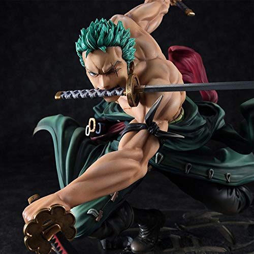 GUANGHHAO One Piece Roronoa Zoro Anime Figura 17.5cm-Three Thousand Worlds-Figurine Decoration Ornaments Collectibles Toy Animations Modelo de Personaje