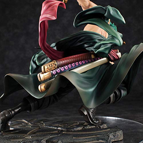 GUANGHHAO One Piece Roronoa Zoro Anime Figura 17.5cm-Three Thousand Worlds-Figurine Decoration Ornaments Collectibles Toy Animations Modelo de Personaje