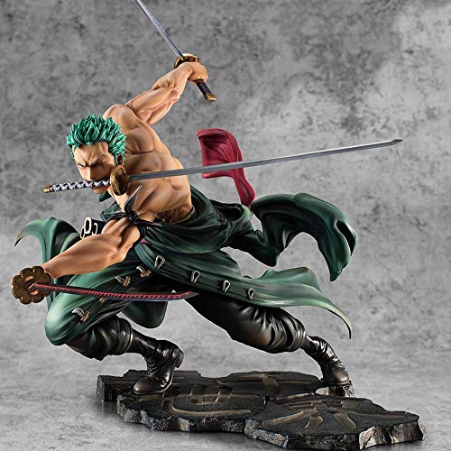 GUANGHHAO One Piece Roronoa Zoro Anime Figura 17.5cm-Three Thousand Worlds-Figurine Decoration Ornaments Collectibles Toy Animations Modelo de Personaje