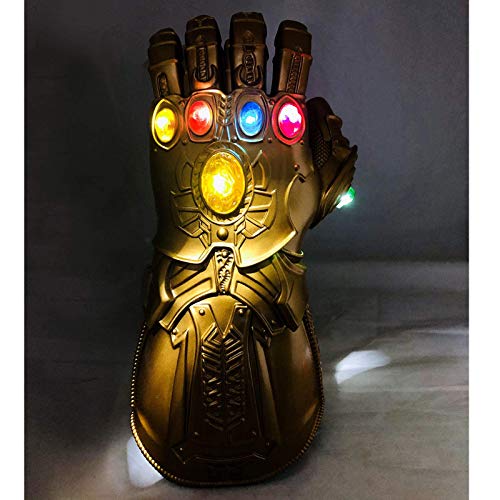 Guantelete del infinitom, Guante Thanos War Infinity Gems con 6 Piedras LED extraíbles, Diseño de imán, 3 Modos de Flash, Accesorios de Fiesta de Cosplay de Bar,Kids