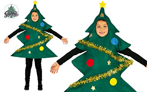 Guirca - Disfraz Arbol de Navidad, 5-6 años, Multicolor (42457)