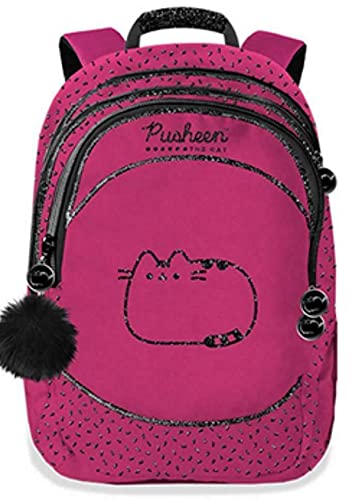 GUT DISTRIBUTION Mochila de 3 cremalleras Pusheen Candy Crystal + Estuche de 3 cremalleras S100716