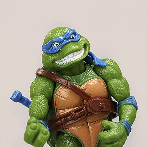 GYFDC 11.5CM Memoria De La Infancia Tortugas Ninja Mutantes Adolescentes Juego De Tortuga Azul Roja Figura De Anime Modelo De Juguete Coche Dormitorio Sala De Estudio Escritorio De Computadora Estatua