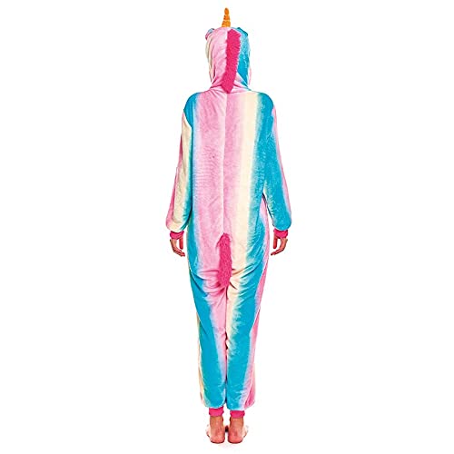 H HANSEL HOME Pijama Unicornio Arco Iris Mujer Hombre Adulto Unisexo Disfraces Animal Carnaval Halloween Cosplay Cómodo Suave - M