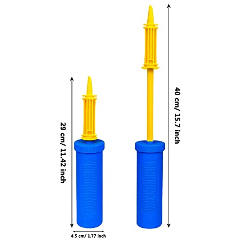 Haconba 5 piezas bomba de globo inflador de aire de mano doble acción globo inflador manual para globos de fiesta, globos de papel de aluminio, globos de modelado, bolas de ejercicio, bolas de yoga
