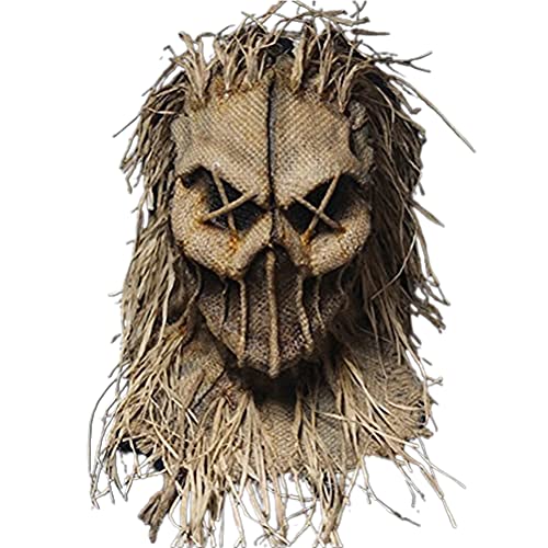 Halloween Mascaras,Funda de Cabeza de Espantapájaros de con Guantes Sombrero Máscara de Terror Máscara de Cabeza Halloween Carnaval Traje Máscara Navidad Fiesta Decoraciones Adulto Accesorio Del Traje