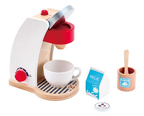 Hape International- Meine Kaffeemaschine Set Cafetera para Cocinitas, Multicolor (E3146)