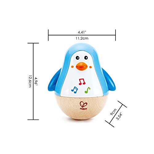 Hape Tentetieso Musical Pingüino, Pingüino Colorido Melodía Tambaleo, Juguete que Tambalea para Niños y Niñas a Partir de 6 Meses