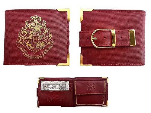 Harry Potter Cartera prémium con Escudo de Hogwarts, Multicolor, 2 Unidades