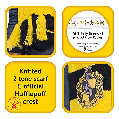 Harry Potter Deluxe Bufanda Hufflepuff, Multicolor, (Rubie'S 39035)