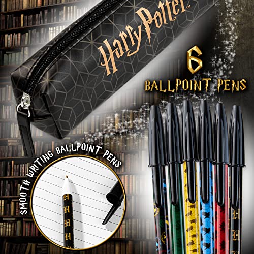 Harry Potter Material Escolar y Papelería Bonita con Estuche Escolar Bolígrafos y Cuaderno Harry Potter