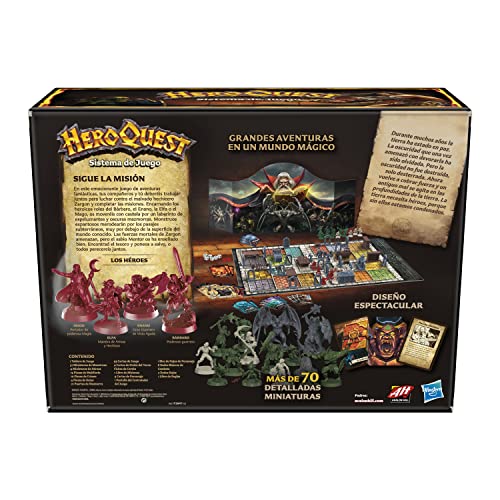 Hasbro Gaming Avalon Hill - Sistema de Juego HeroQuest - Juego de Aventuras en Mazmorras para 2 a 5 Jugadores a Partir de 14 años