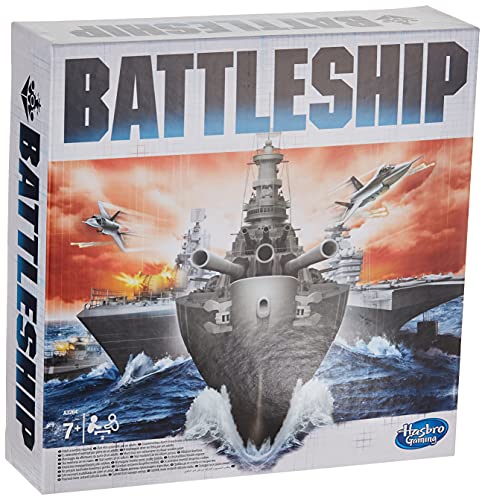 Hasbro Juego de Estrategia de Juego de Mesa clásico de Battleship a Partir de 7 años para 2 Jugadores, Multicolor, 26,5 x 26,5 x 7,5 cm, A3264EU6