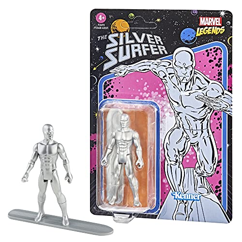 Hasbro Marvel Figura de acción Coleccionable de Silver Surfer Retro 375 de 9,5 cm Legends Series (F2673)