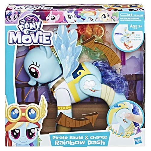 Hasbro My Little Pony The Movie Rainbow Dash Pirata, salta y cantante