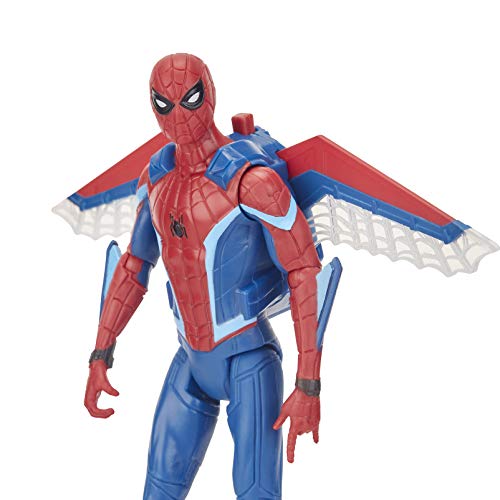 Hasbro Spider-Man Spider-Man Far from Home Glider Gear Action - Figura de acción de 15 cm con alas desplegables, Multicolor, E4120ES0